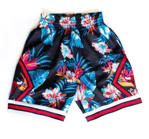 Mitchell & Ness Chicago Bulls Floral Swingman Shorts