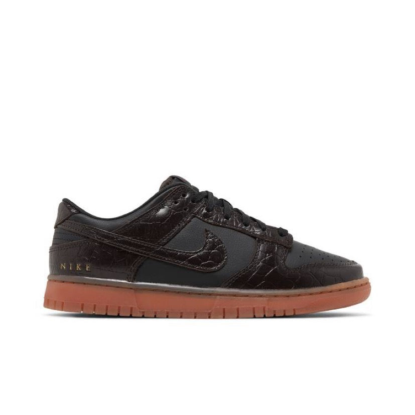 Nike Dunk Low SE Chocolate Croc Brown Leather Men’s