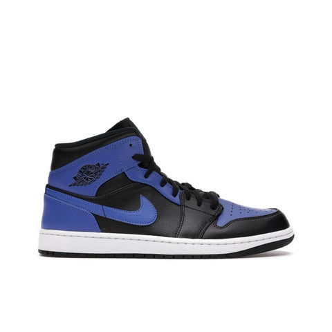 Air Jordan 1 Retro Mid Black Royal Tumbled Leather Men’s